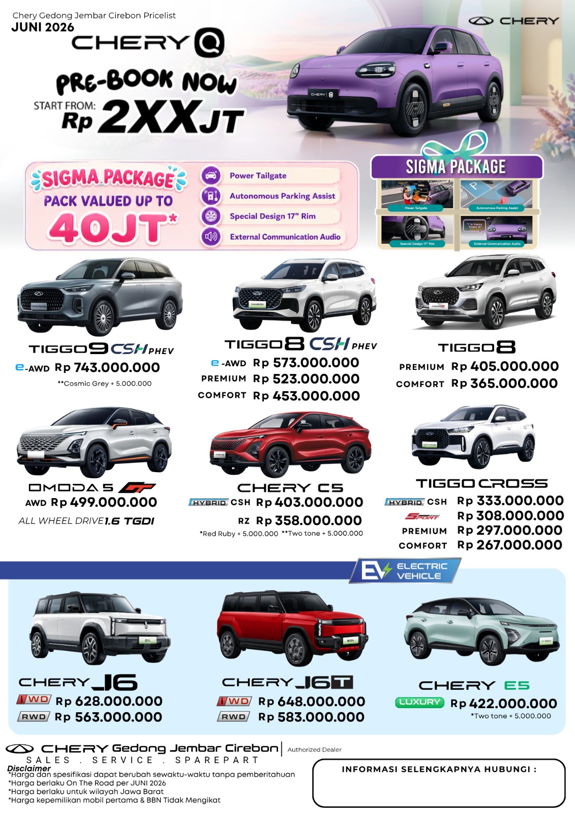 Pricelist Chery Cirebon